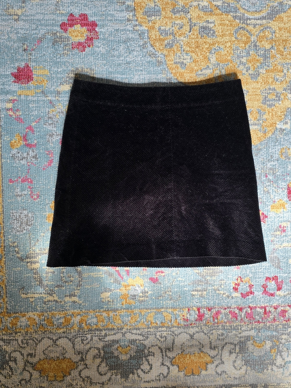 Banana Republic Black Velvet Mini Skirt